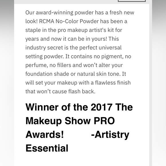 ✨💛 RCMA The Original No Color Finishing Powder 💛✨ - Picture 4 of 5